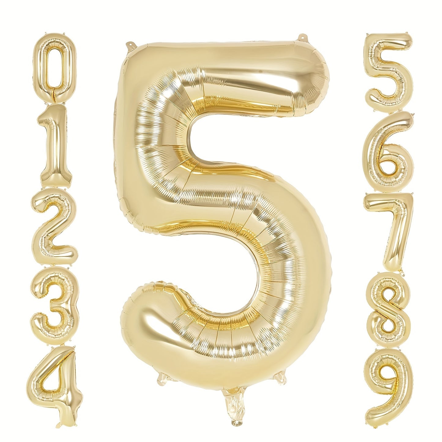 Large 40 Inch Golden Metallic Aluminum Film Balloons - No Electricity Needed Party Decoration for Birthdays, Anniversaries, New Year Celebrations - Suitable for Ages 14+, Set of 1