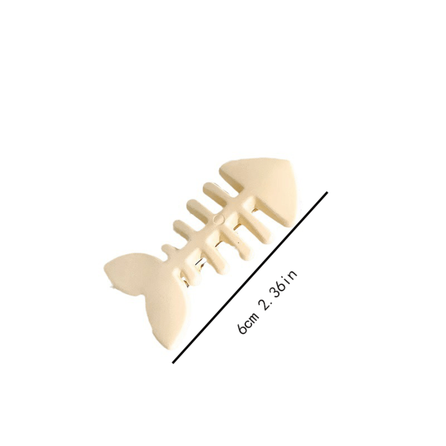 Simple Milk Tea Color Fishbone Hairpin Girl Cute Bangs Barrettes Sweet Side Hairgrips Temperament Duckbill Clip Hair Accessories