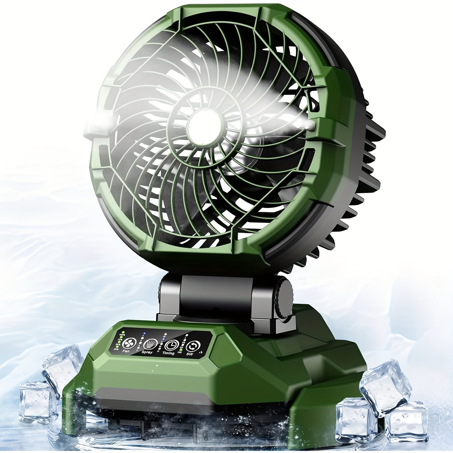Rechargeable Misting Fan – Tent, Camping, Outdoor Cooling