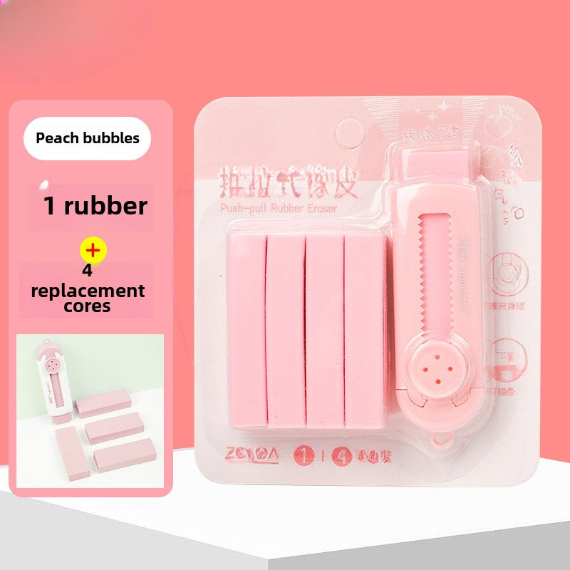 1 Set Replaceable Core Eraser, Pull-Back Rubber Eraser, Precise Erase Without Damaging Paper, for Exam Drawing