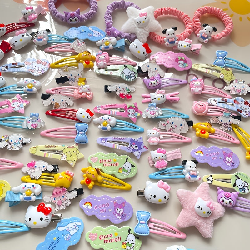 30pcs Cute Cartoon-Themed Hair Accessories and Clips: