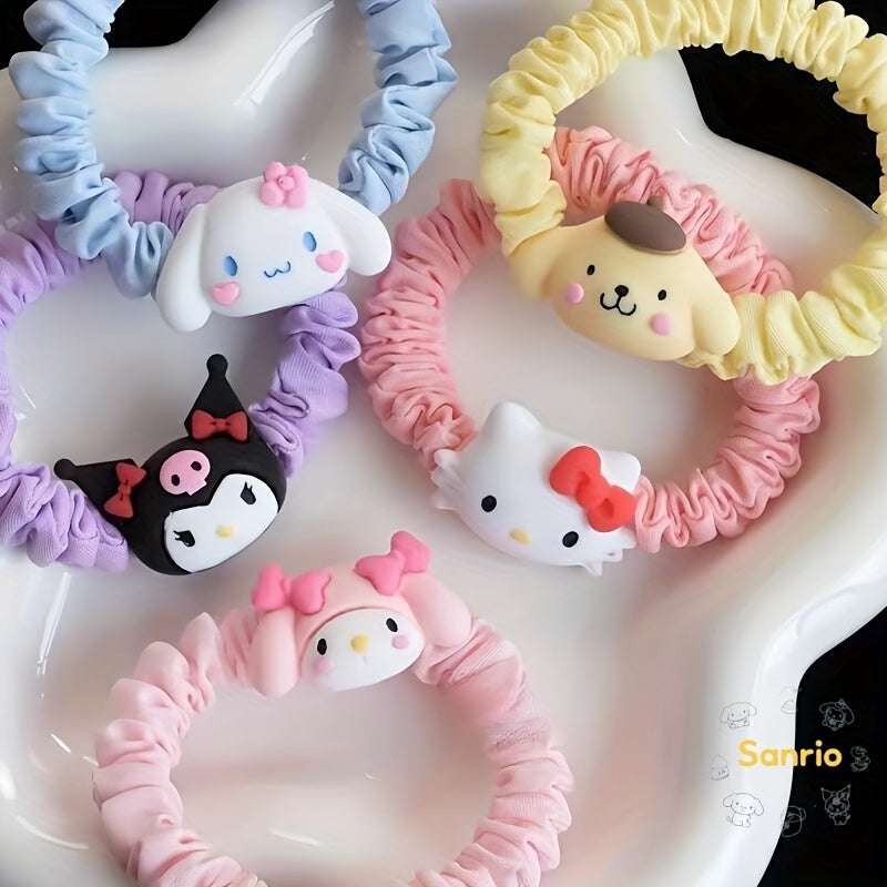 10pcs Sanrio Cartoon Hair Ties