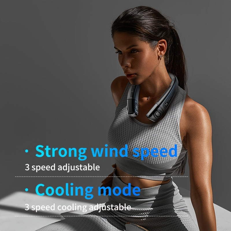 Wearable Neck Fan – Rechargeable, Quiet, Fast Cooling Relief