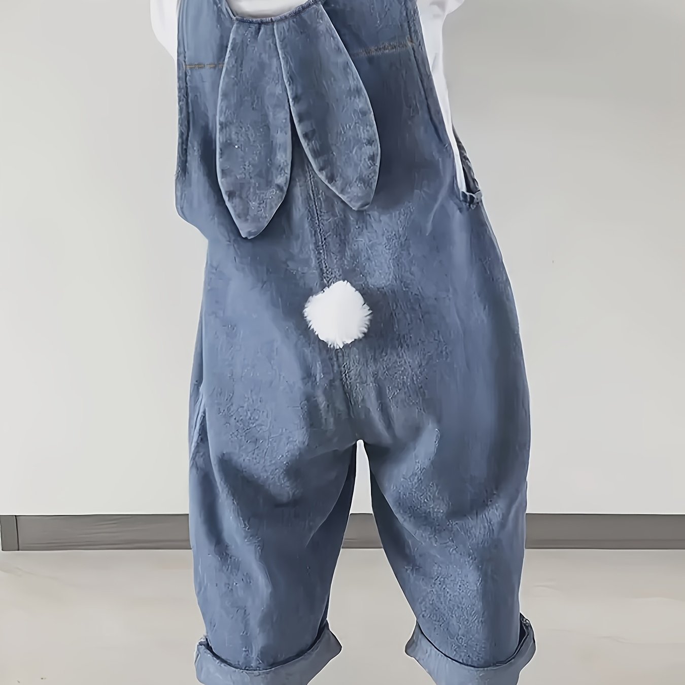 Stylish Rabbit Ears Overalls