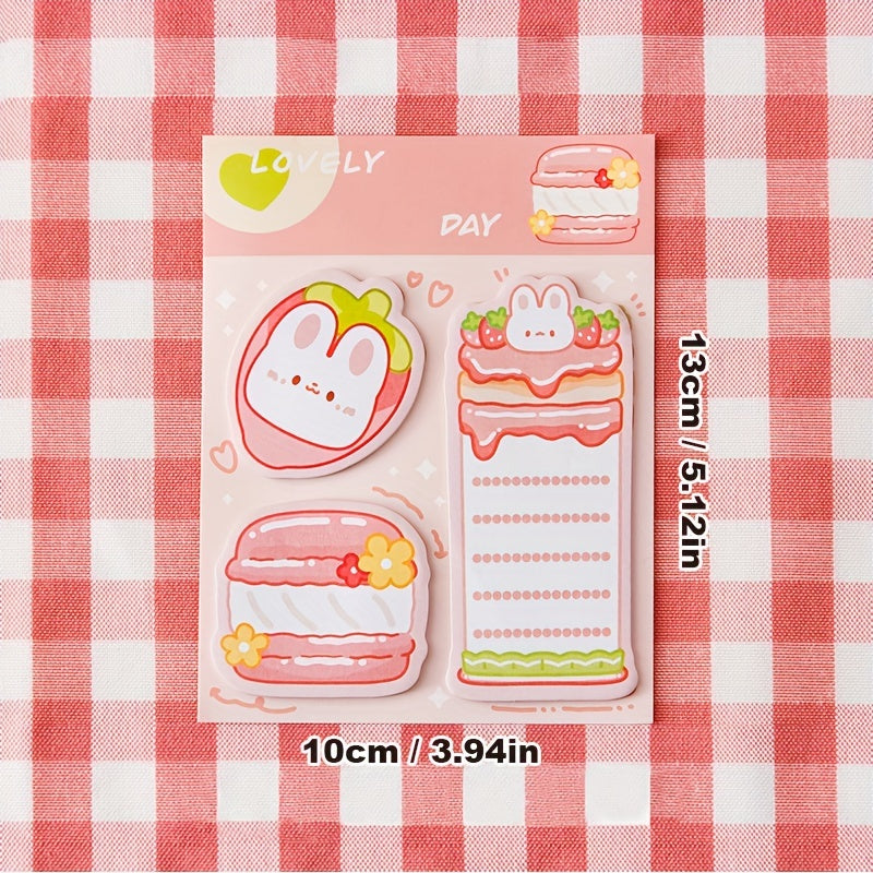 60pcs Cute Bunny Sticky Notes - Adorable Memo Pads for Students, School Supplies & Office Essentials
