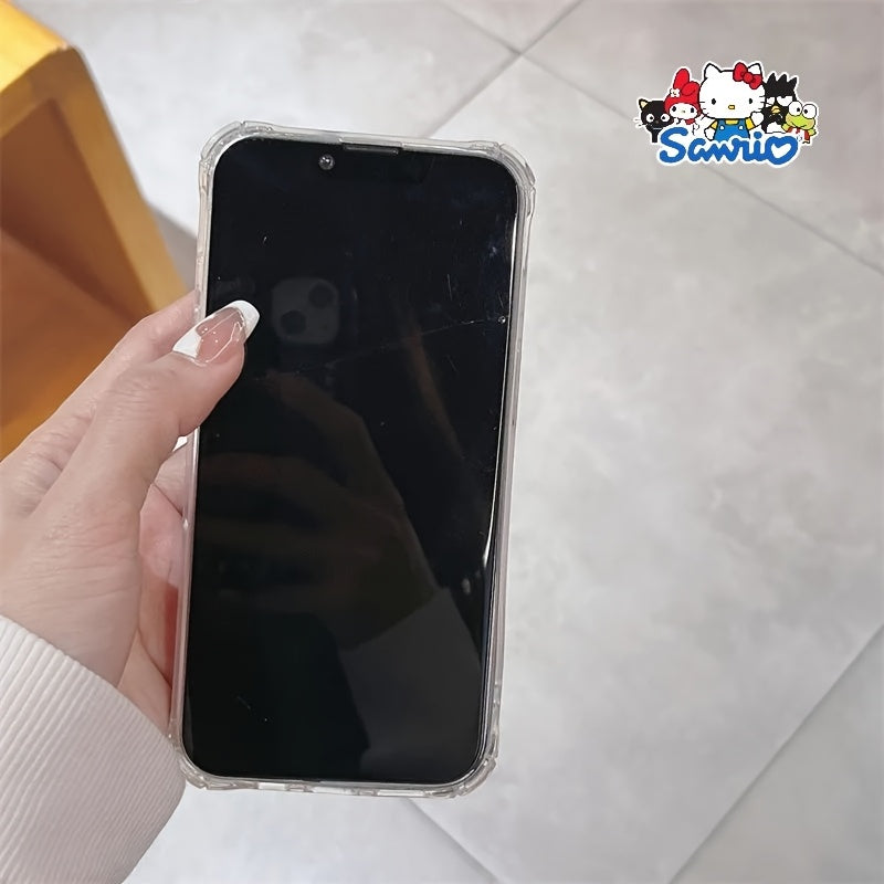 Sanrio Pink Hello Kitty Plush Cute Card Case, Shockproof and Drop-Proof for iPhone 16/16 Pro Max/15 Pro Max/14 Pro Max/14/XS MAX/XR Models - A Great Holiday Gift