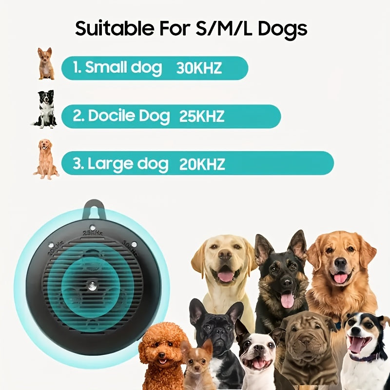 Anti Barking Device for Dogs, Dog Bark Deterrent Devices with 3 Modes, Ultrasonic Dog Bark Control Devices 15.24meter Range Outdoor & Indoor, Dogs Barking Silencer Safe for Human & Dogs