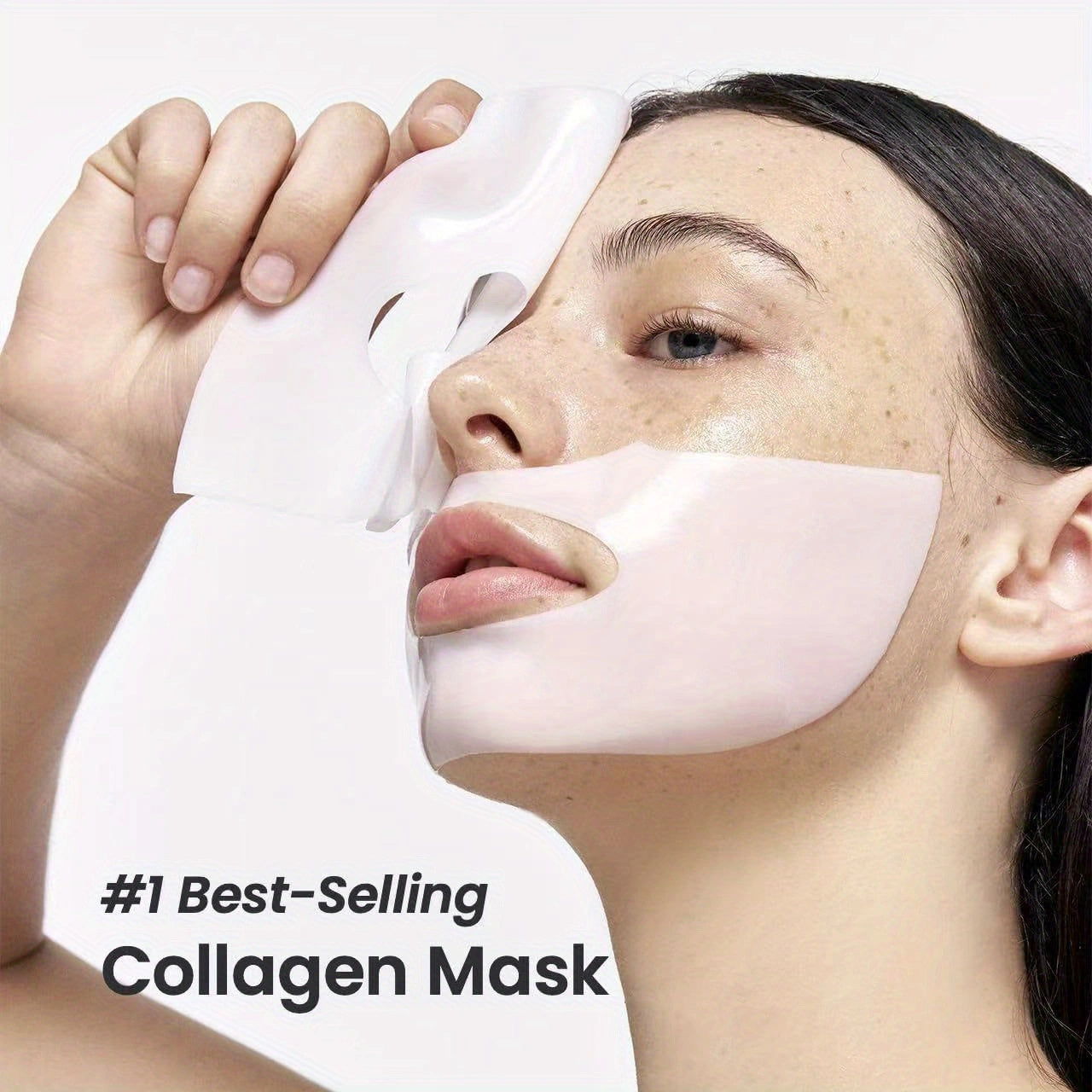 Medicube Salmon DNA PDRN Pink Collagen Jelly Mask| Hydrating Night Mask for Glass Glow Light Beige- Moisturizing& Firming, Fragrance-Free, Suitable for All Light Beige Types, 4EA Mask Series, Skincare | Translucent Design| Pr