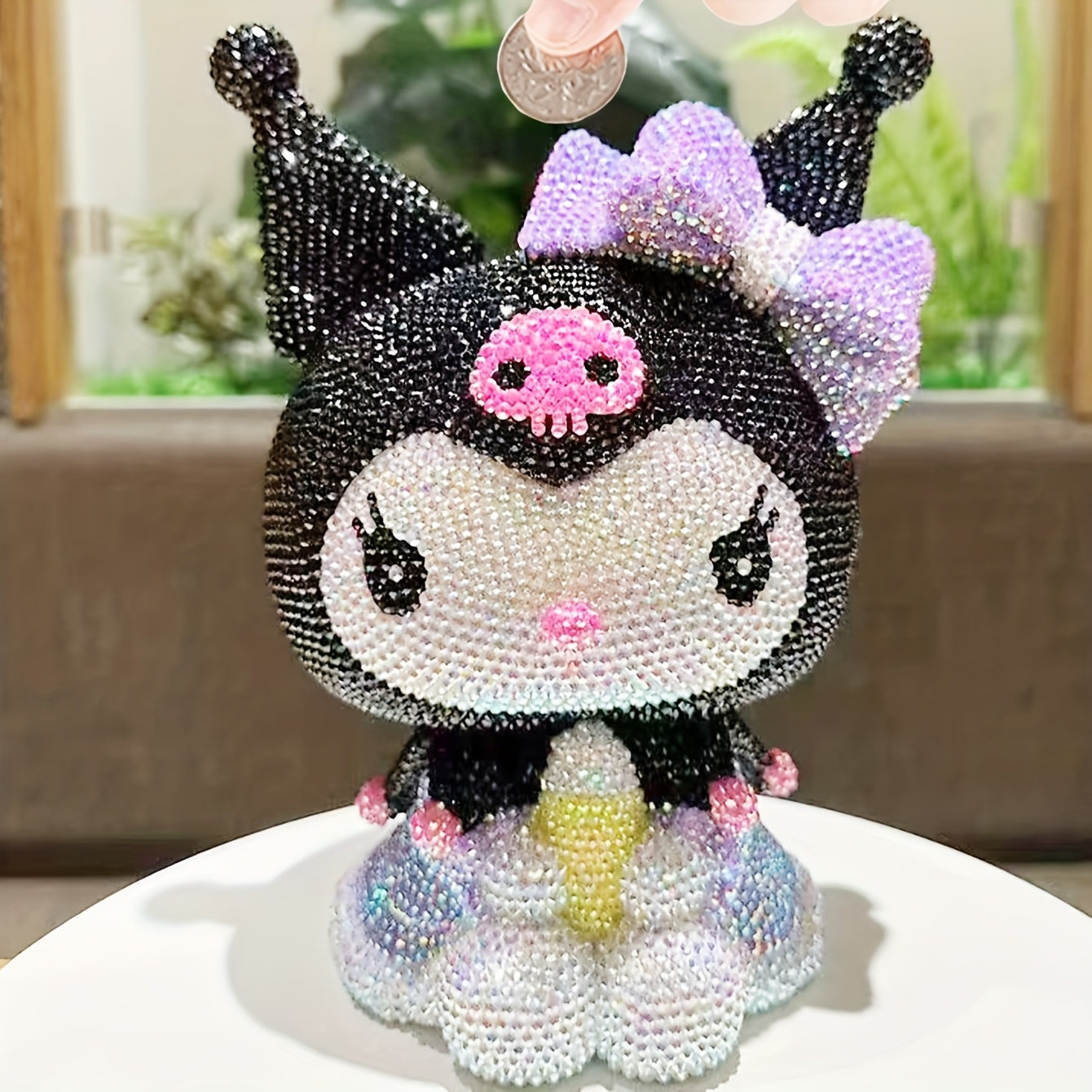 [Diamond Studded] DIY Diamond Studded Cute Cartoon Cat Coin Bank .