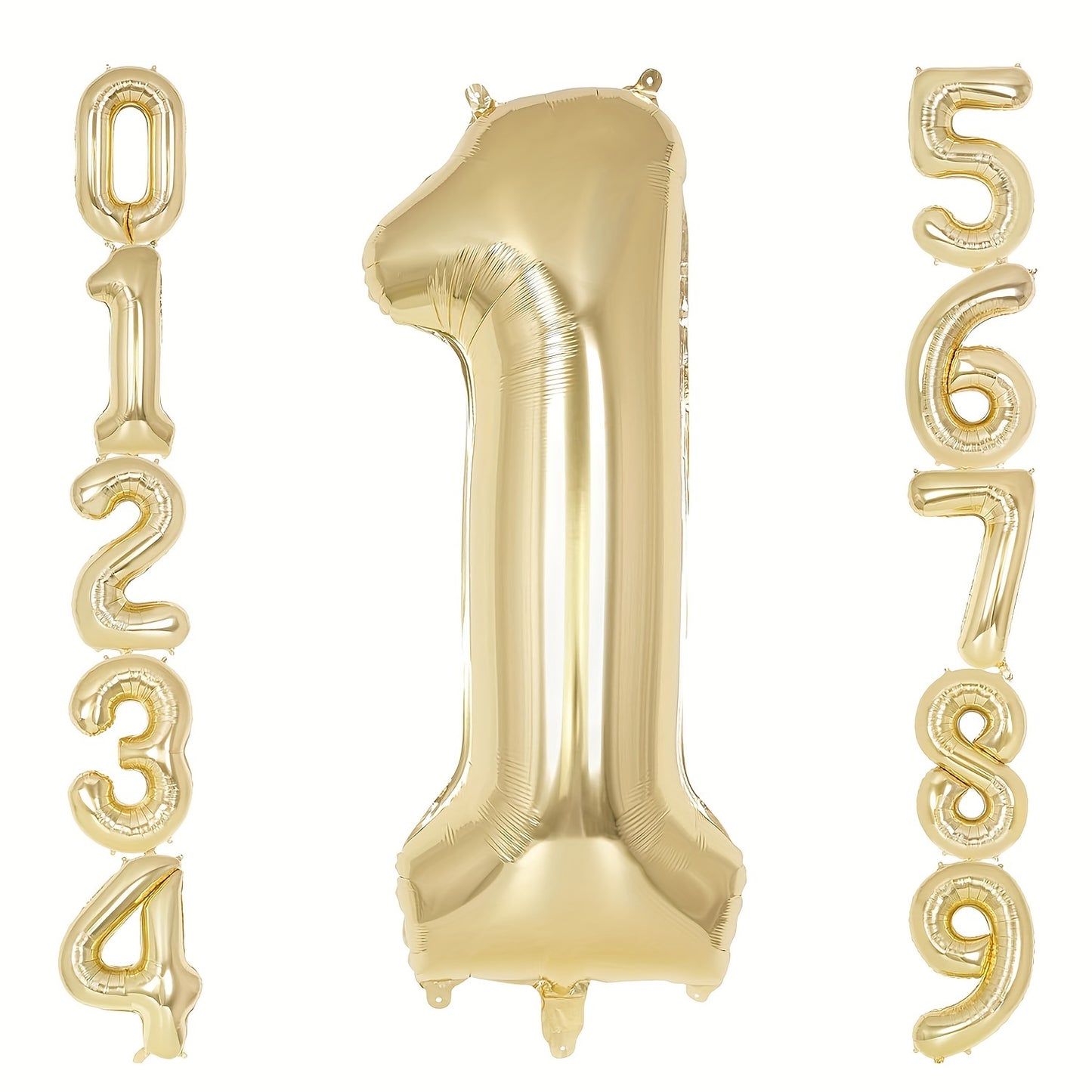 Large 40 Inch Golden Metallic Aluminum Film Balloons - No Electricity Needed Party Decoration for Birthdays, Anniversaries, New Year Celebrations - Suitable for Ages 14+, Set of 1