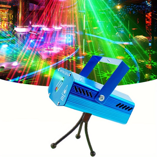 Vibrant PartyPro - Multi-Mode Voice-Activated LED Light Projector with USB Power, Color-Changing Beams, and Flashing Patterns for Unforgettable Indoor Events, Birthday Bashes, Club Nights, Dance Parties, Karaoke Shows, Hallow