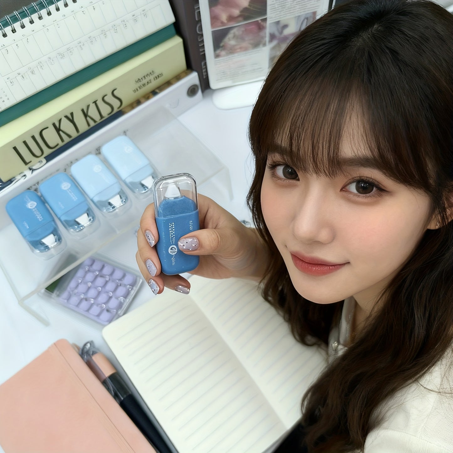 6 Tubes/6 Roll Set (4 Color Variants) All-in-One Double-Sided Glue Stick/Adhesive Tape Kit.