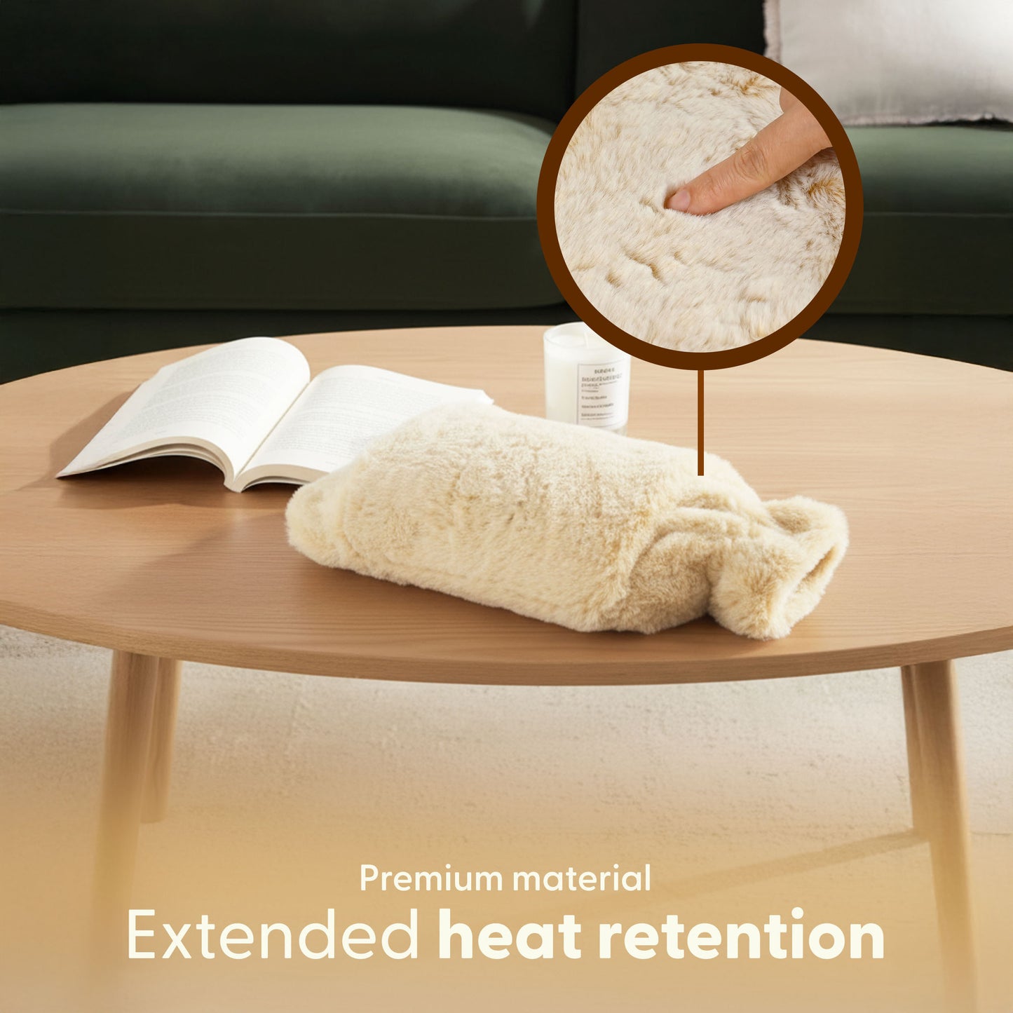 Cosy Hot Water Bottle with Plush Cover