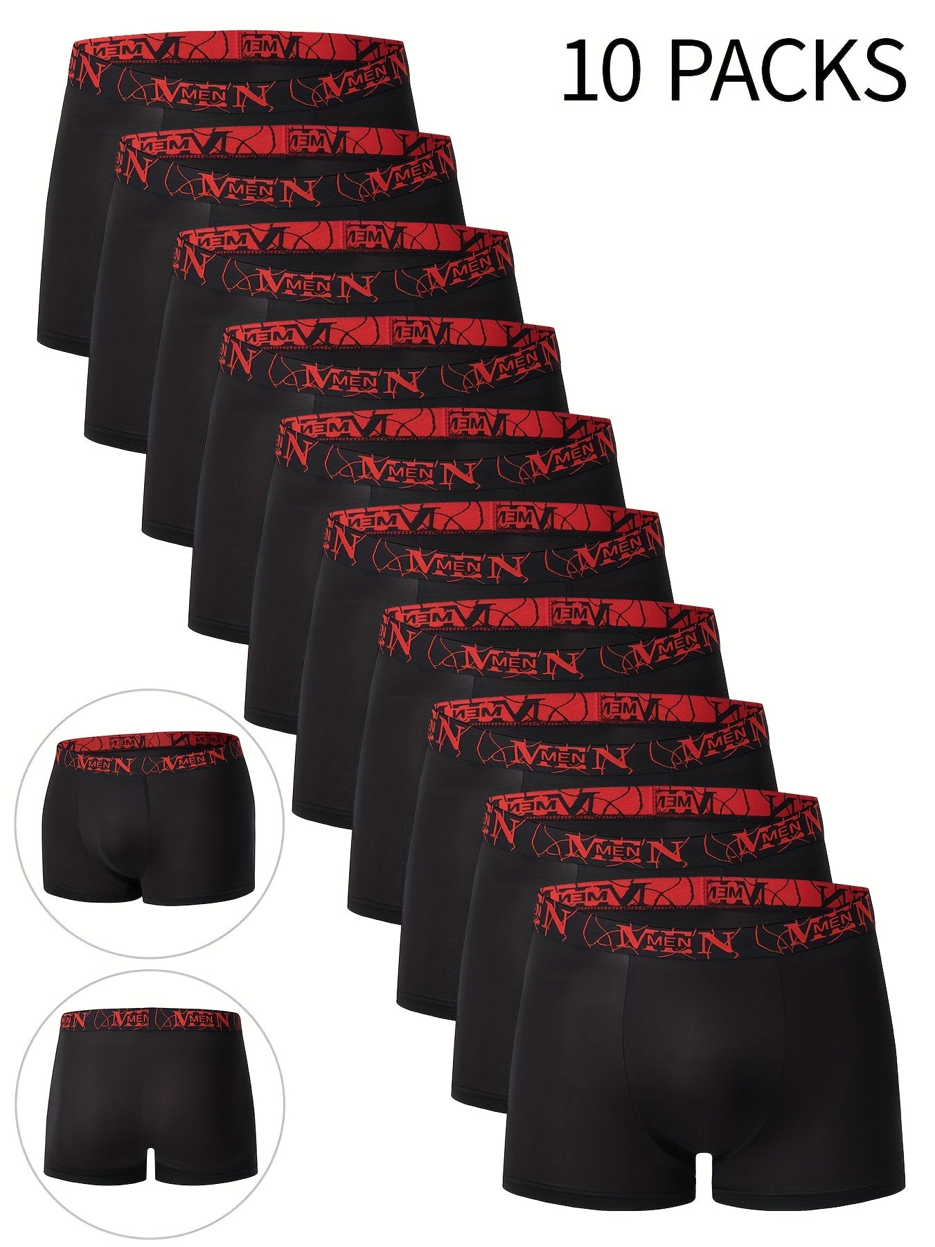 10-Pack Men'S Boxer Briefs - Breathable, Comfortable, Stretchy Underwear.