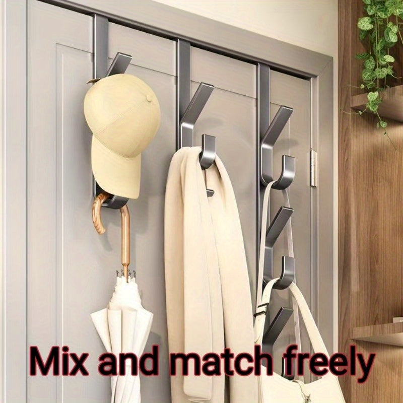 Stainless Steel Hooks Space-Saving Stainless Steel Over-the-Door Hooks.