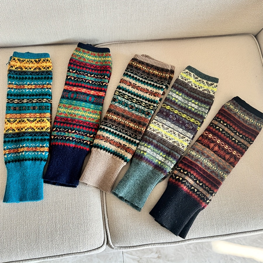 1/2 Pair Women's Bohemian Leg Warmers