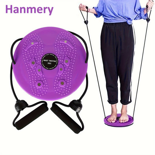 1pc Waist Twisting Plate - With Tension Pull Rope, Foot Massage Board - For Waist Training, Body Shaping, Fitness, 25cm/9.84in