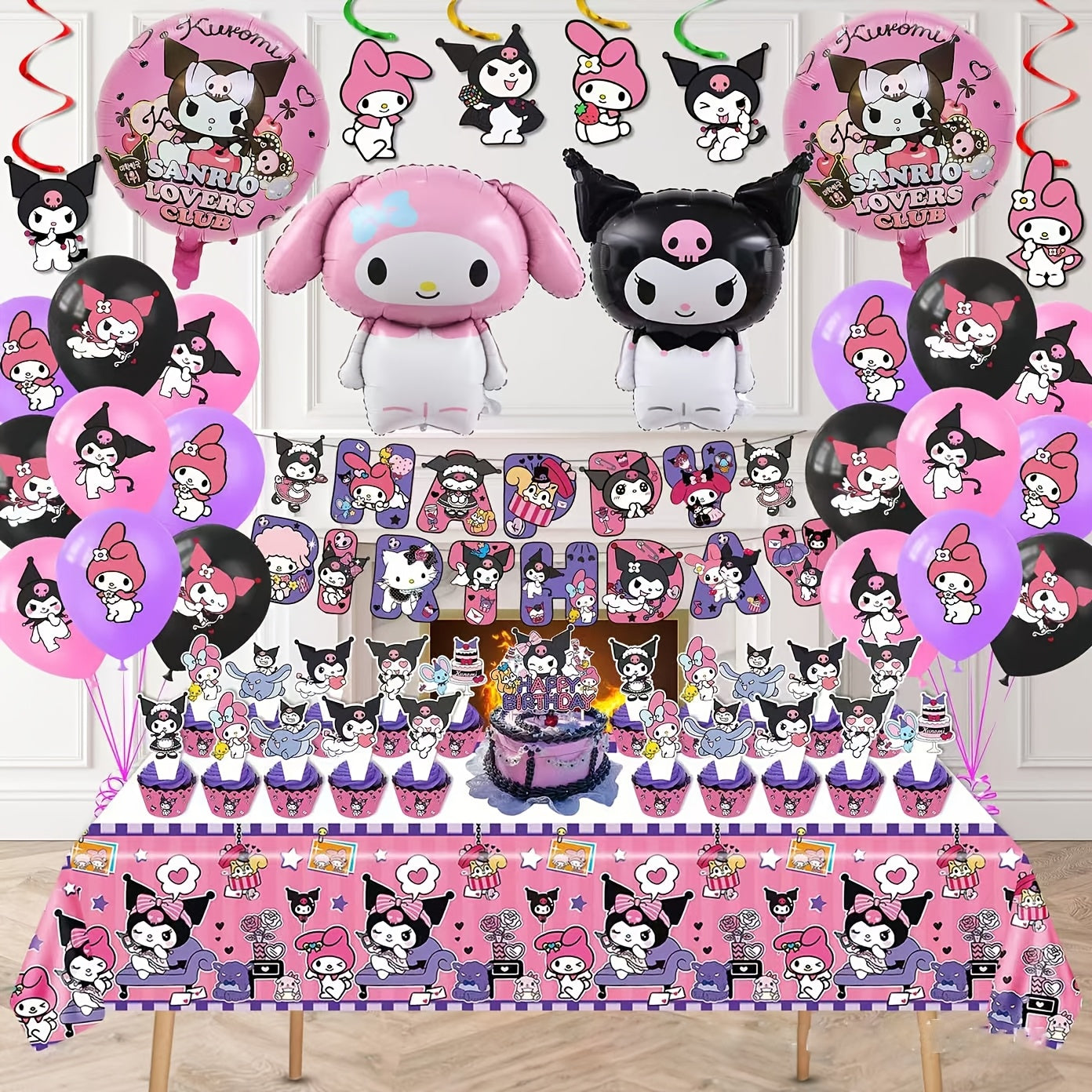 [Sanrio Party] Sanrio Princess Birthday Party Decorations Kit | Universal Fit for Birthday, Graduation Party