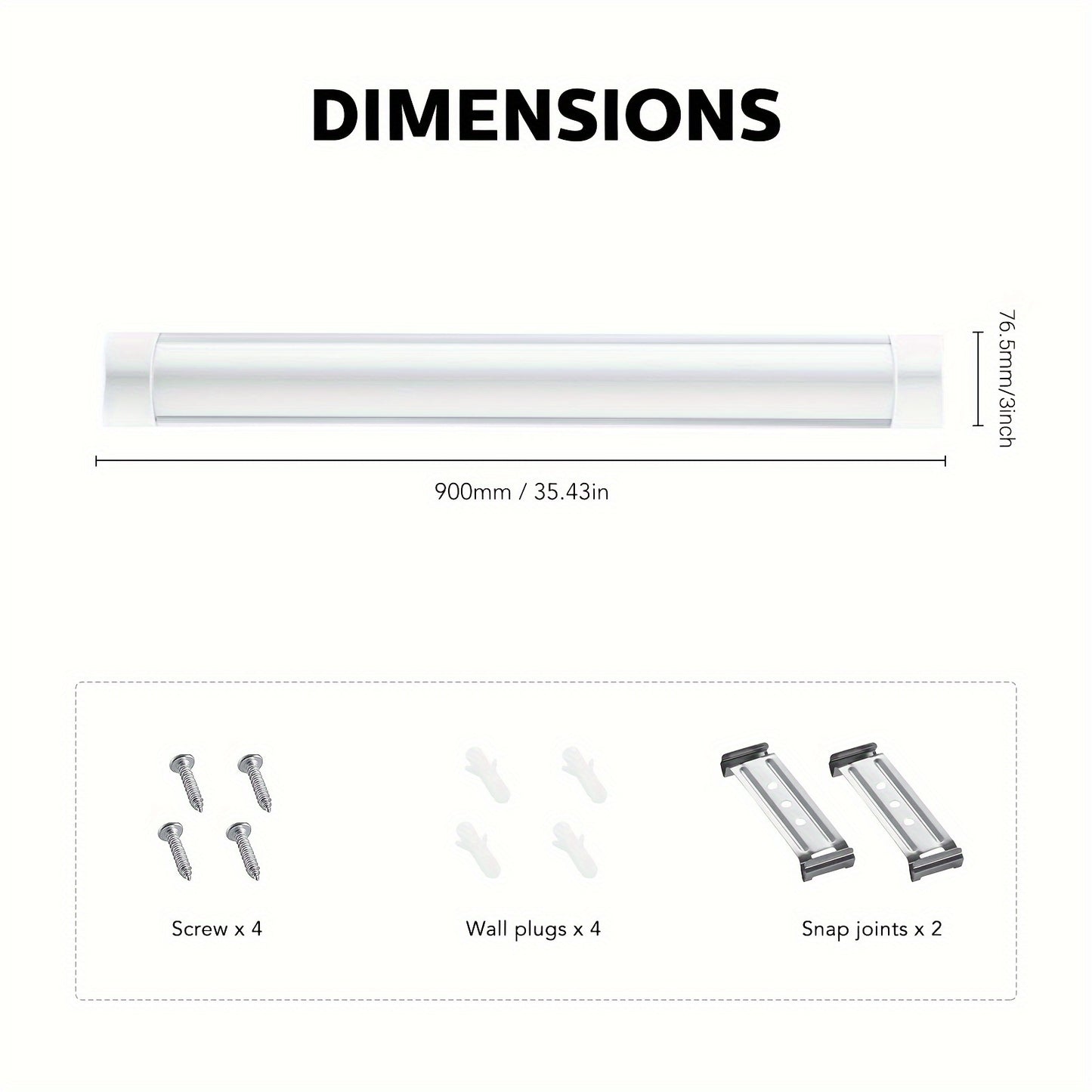 10-PACK 4-PACK 2-PACK 1-PACK 30.48cm 60.96cm 91.44cm 121.92cm 152.4cm LED Strip Lights Batten Tube Light Garage Workshop Ceiling Lamp Garage Ceiling Fixture