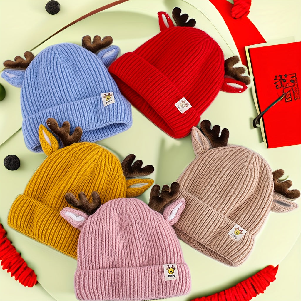 1pc Antler Cute Baby Ear Protection Hat