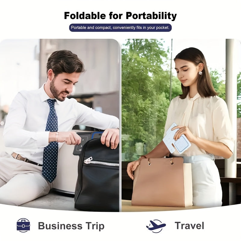 [Wireless Charging] Wireless Portable Magnetic Charging Station | 3-in-1 Charging Station | for iPhone 16 15 14 13 12 11 X Pro Max and Apple Watch and AirPods 4 3 Pro | Wireless Charging | for travel and gifting