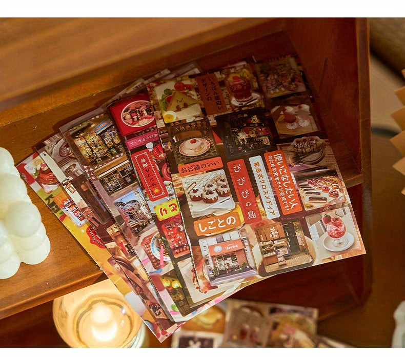 20 Japanese Ancient Cute ins Sticker Books- Glittering Memories Collection, DIY Scrapbook and Craft Accessories for Albums, Diaries, Phone Cases, Water Bottles, Guitars, Skateboards and Luggage, Scrapbook Stickers