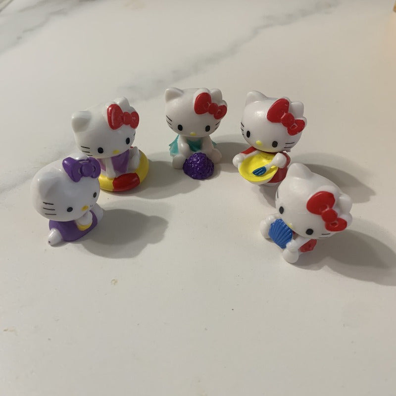 [Sanrio Cute Mini Figurines] Sanrio Mini Figurine Collection - Cute Kawaii Kuromi & My Melody, Mixed Colors, Collectible Hello Kitty-Inspired Dolls