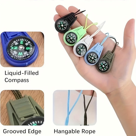 10 PCS Mini Waterproof Compasses: Perfect for Outdoor Adventures - Includes Pink, Purple, Black, Red, Green, White, Sky Blue, Army Green, Light Blue, and Pink
