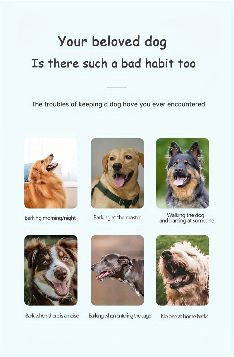 Ultrasonic Dog Bark Deterrent, Dog Barking Device, Gentle And Effective, Indoor/Outdoor Training And 3 Modes