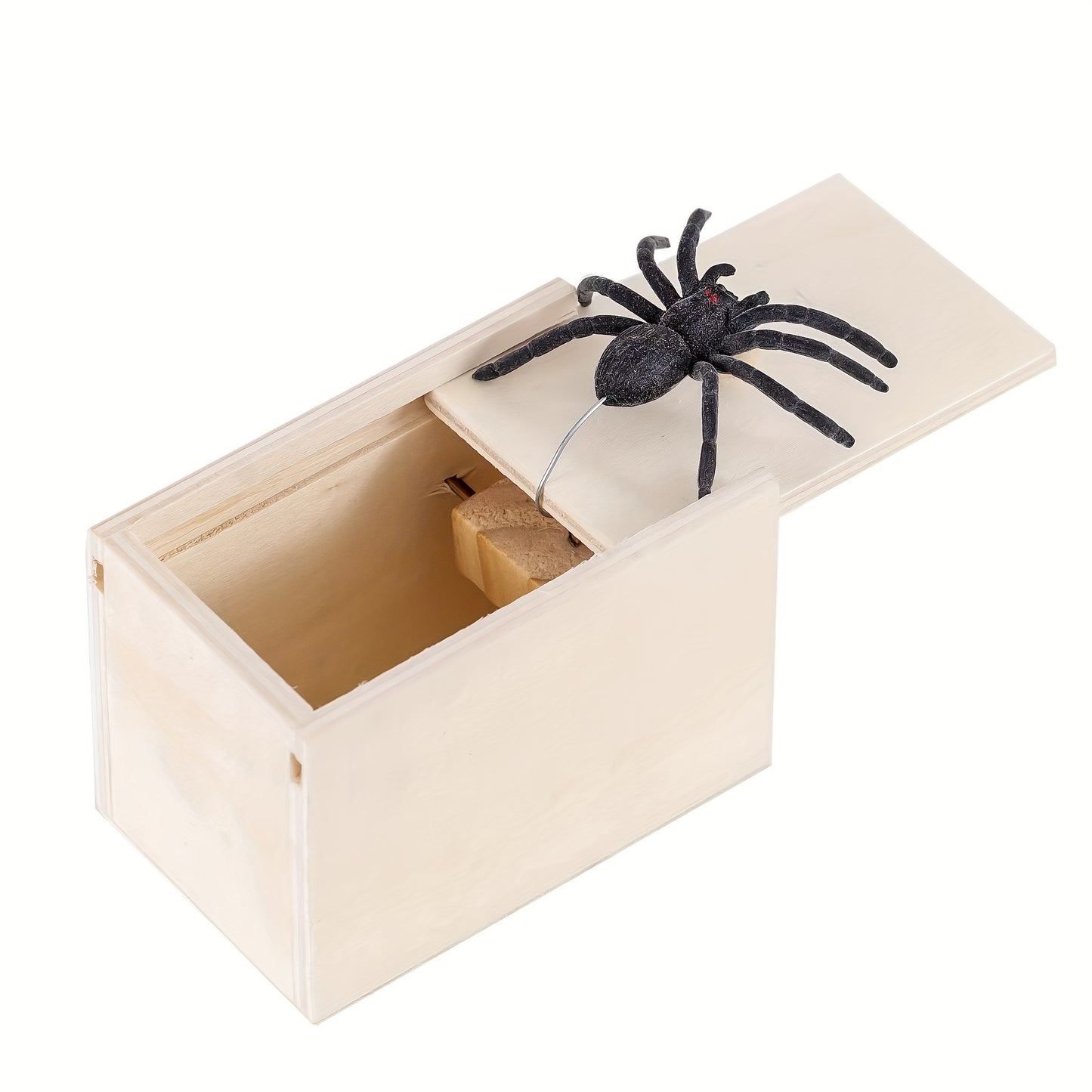 Handmade Wooden Spider Surprise Gift Box | 1pc | Wooden | Swingable, Reusable | Prank Toy | Birthdays, Christmas, April Fools' Day | Fun