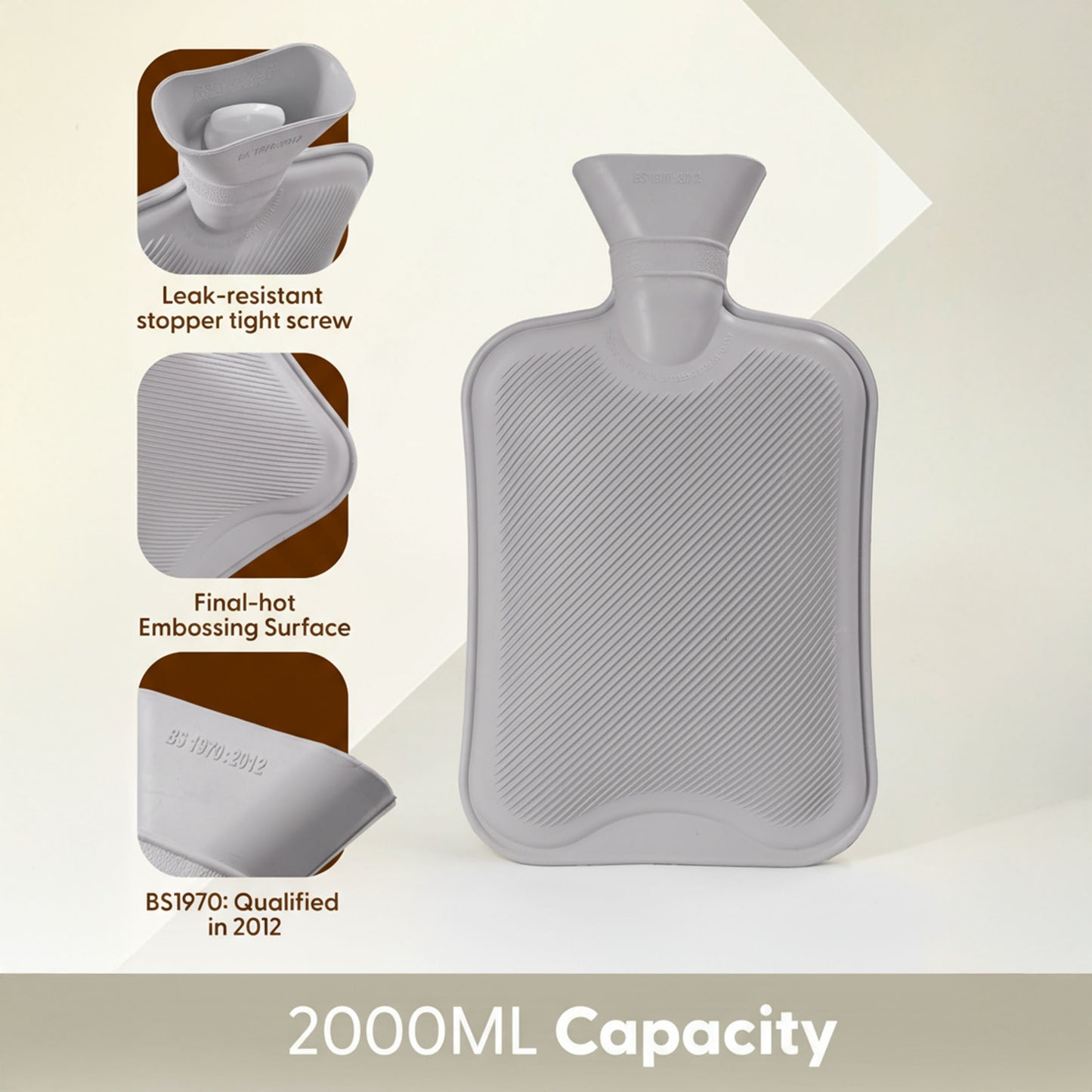 Cosy Hot Water Bottle with Plush Cover