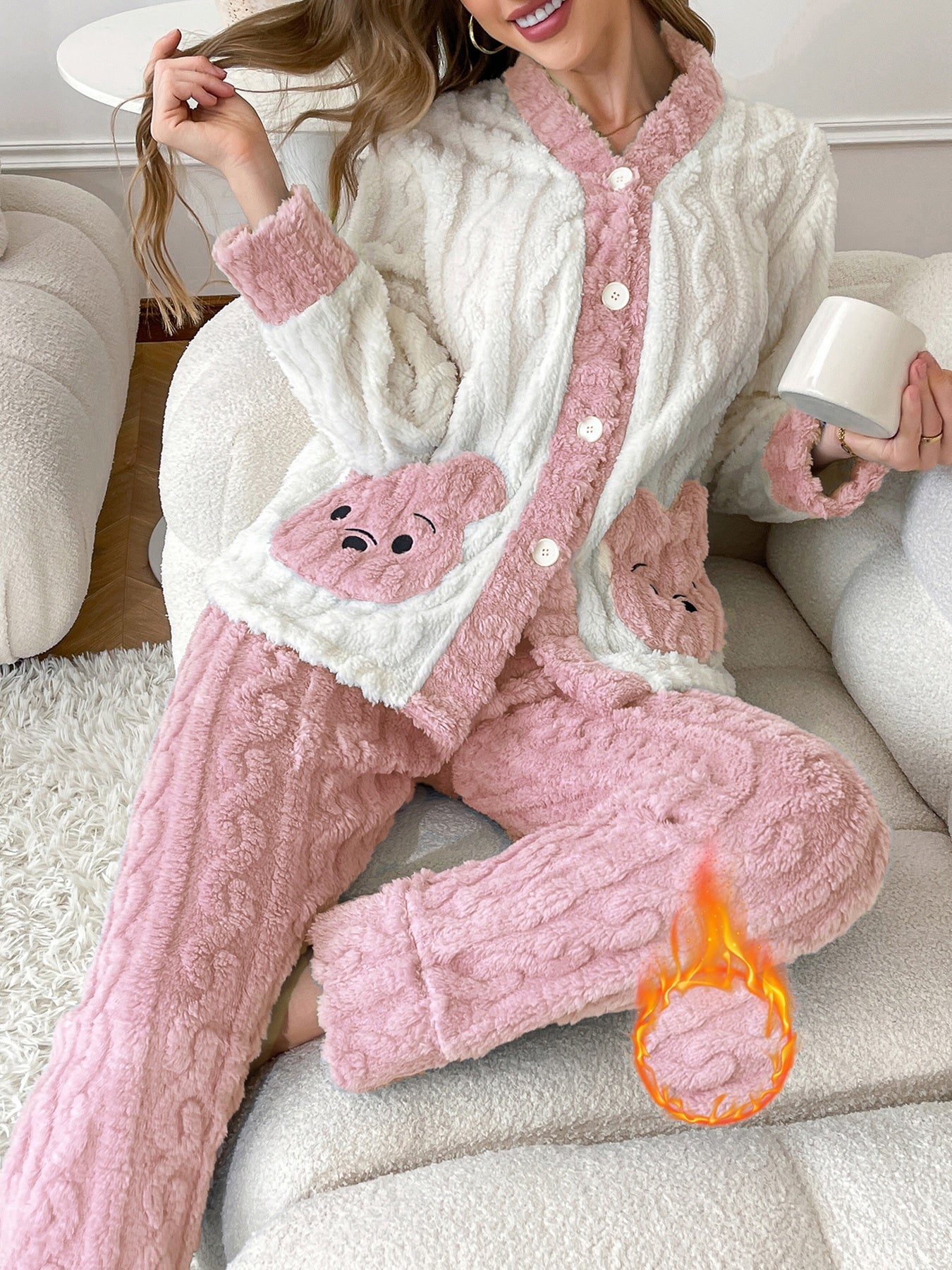 Autumn/Winter New 's Pajama Set, Long Sleeve & Legs