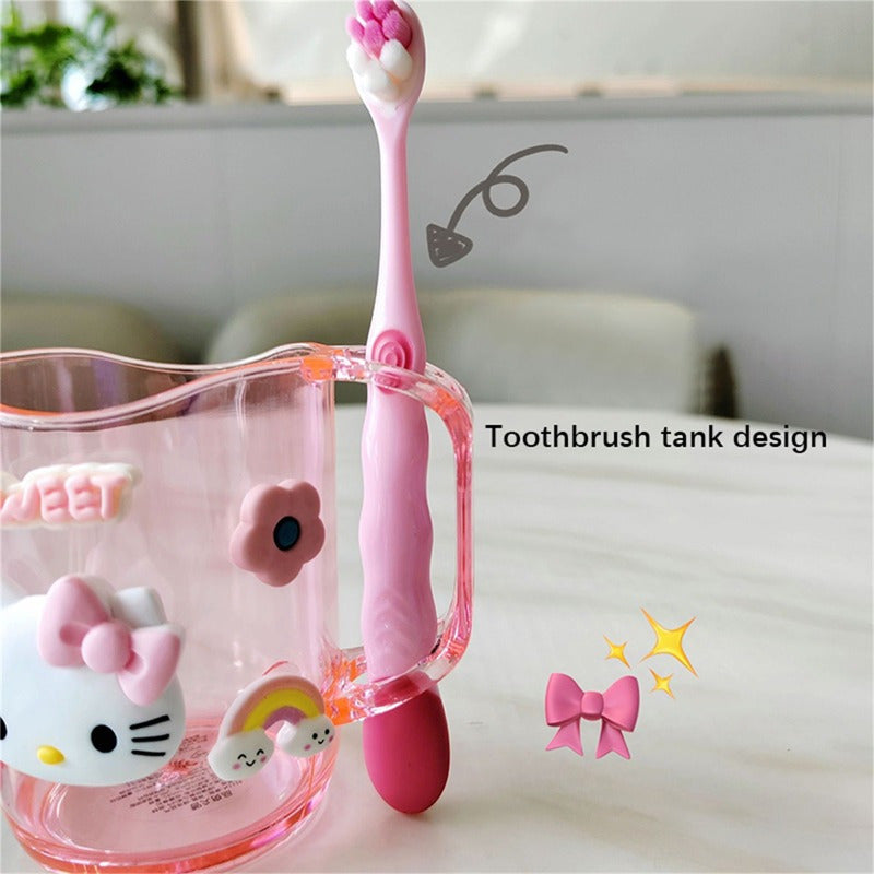 theme plastic toothbrush and rinse cup, durable and easy to clean, very suitable for home and dormitory, bathroom accessories | fun design | durable structure.