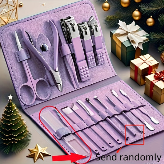 (3 Colours Available) 16pcs Premium Stainless Steel Manicure And Pedicure