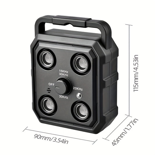 Soundwave technology Anti-Bark Device for Dogs & Humans, Rechargeable USB-Powered with 300Hz-30KHz Range, Intelligent Bark Recognition, 3 Training Modes, Automatic Stop Barking Detection, Quad-Core Soundwave Technology