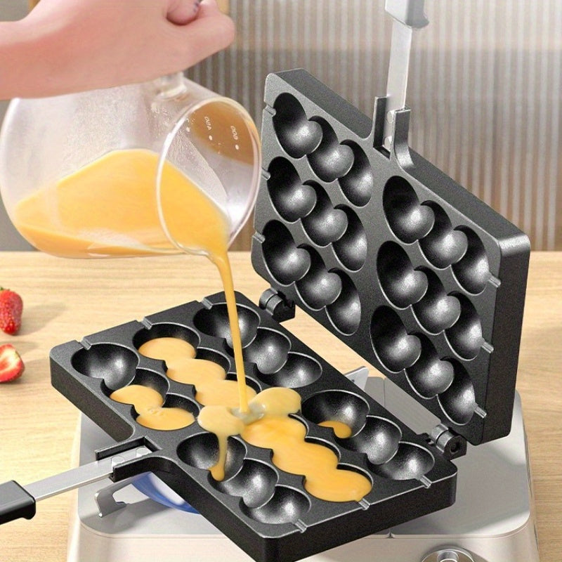 [Heavy-Duty Waffle Maker] Heavy-Duty Commercial & Home Egg Waffle Maker .