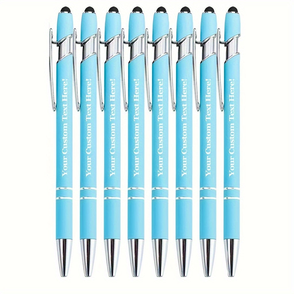 8pcs/16pcs/24pcs Round Metal Retractable Ballpoint Pen Set | Smooth Writing Experience, Medium Tip, Suitable for Office, School, Diary and Art Projects, with Personalized Touch