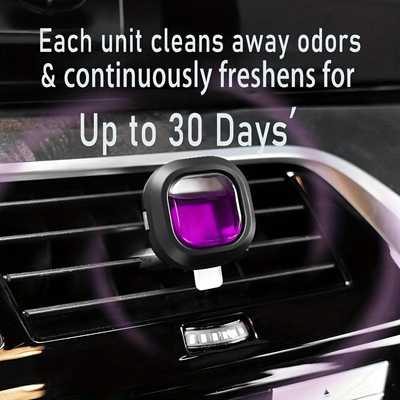 30-Day Long-Lasting Vent Clip Car Air Freshener - Effective Odor Eliminator with Essential Oil Scent, Non-Toxic Fragrance Source, Compact 0.14 oz Size, Easy to Use, and Fresh Car Smell Guaranteed