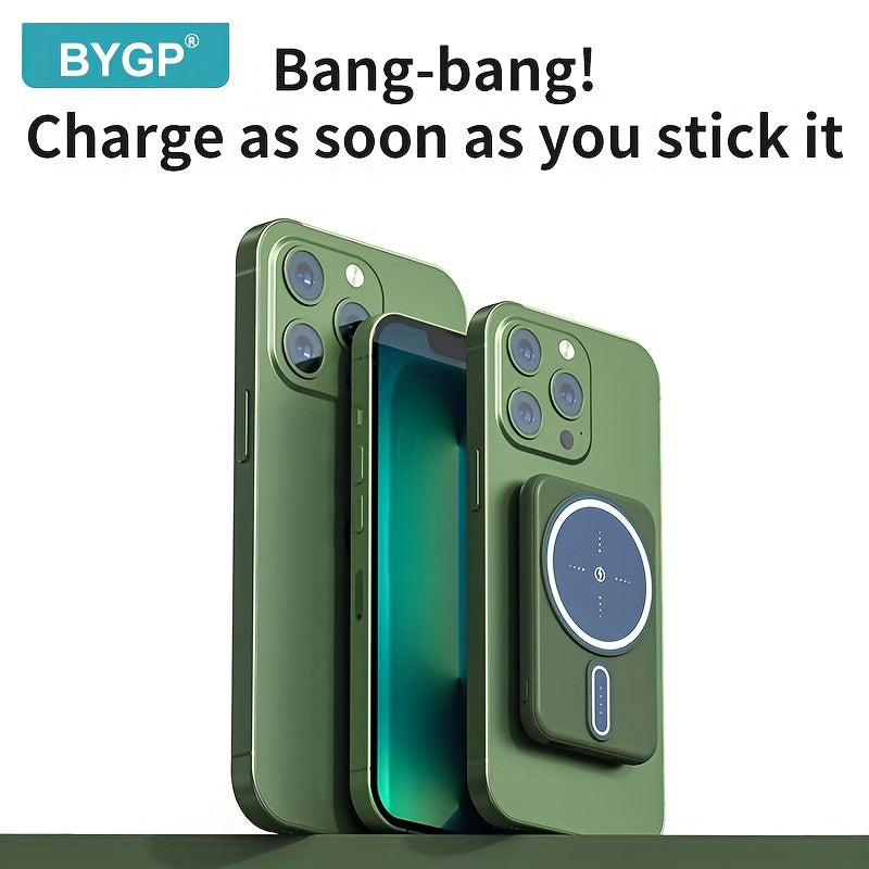 New 5000mAh Magnetic Wireless Power Bank for Apple 15 Pro / 14 Max / 13 / 12 Android Phones with LED Power Display, Portable Charger for Outdoor Travel Emergency Backup Mobile Power Supply, Gift