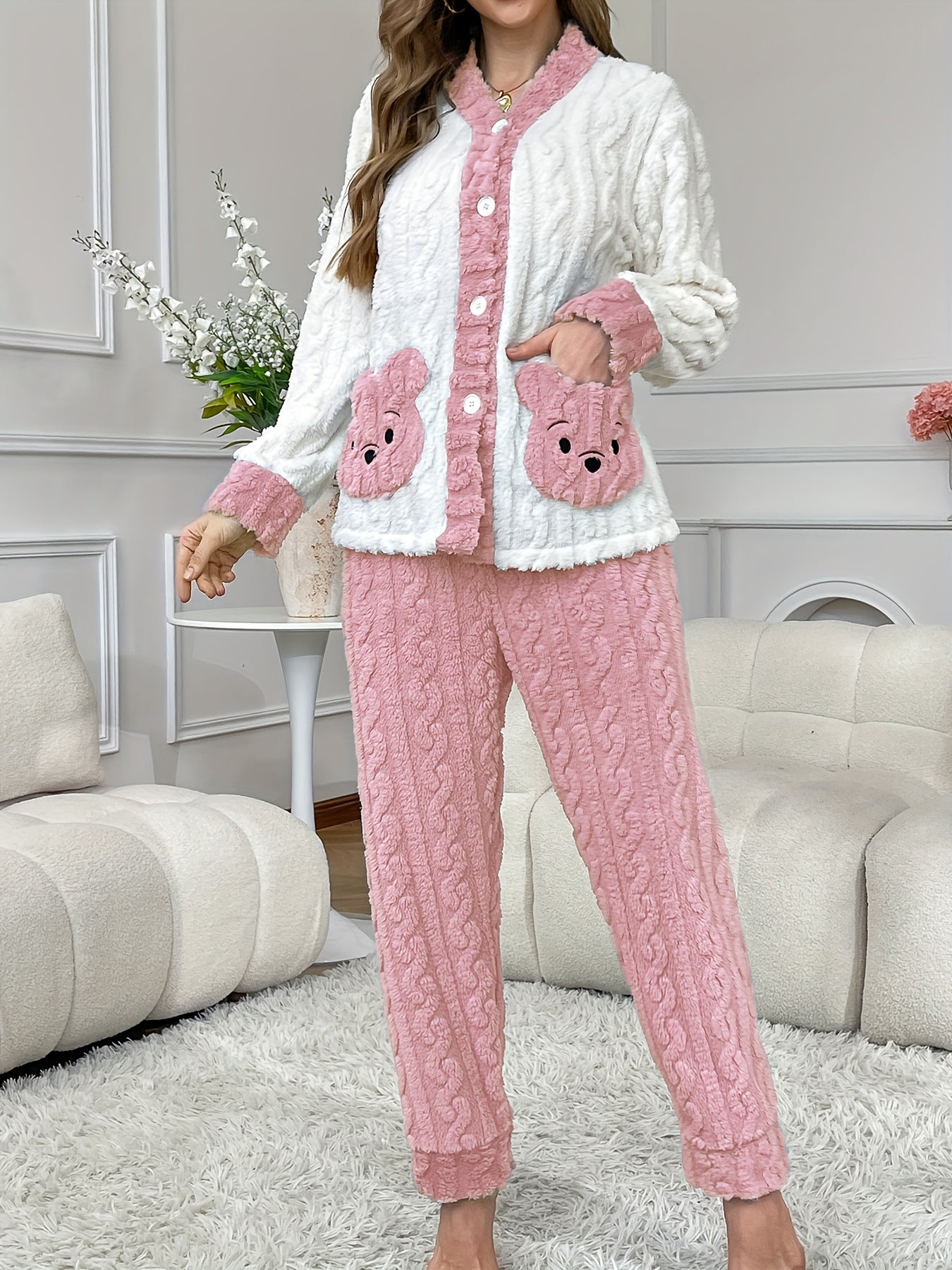 Autumn/Winter New 's Pajama Set, Long Sleeve & Legs
