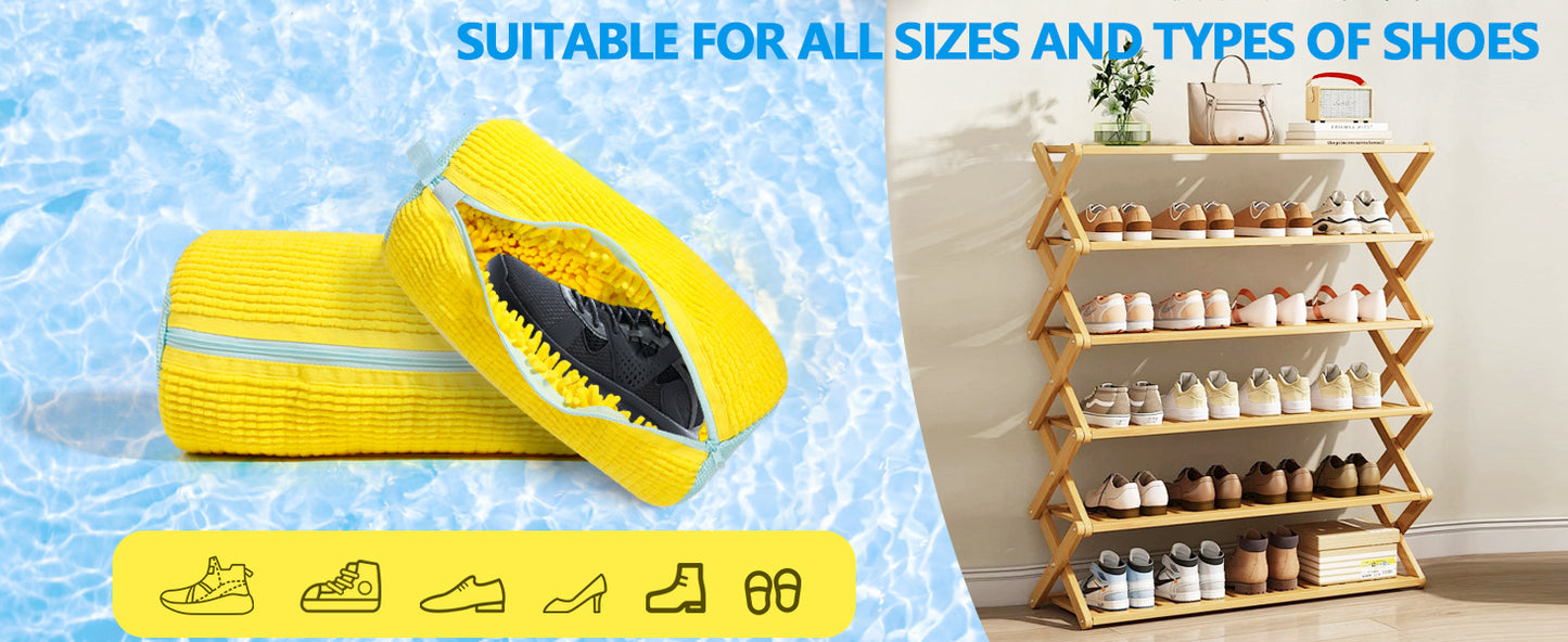Sturdy Washing Machine Bag for Shoes of Every Kind - Features a Zipper Closure And a Soft,.
